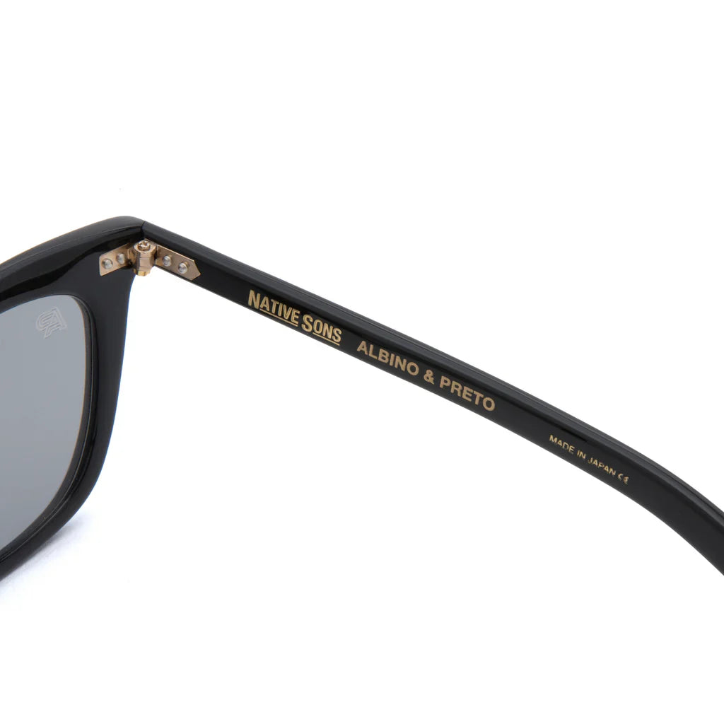 A&P ALBINO & PRETO SPIRIT BLACK W BROWN LENS